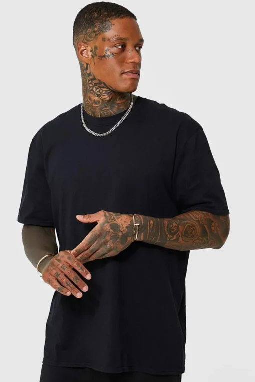 Oversized Floral Back Graphic T-shirt