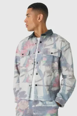Oversized Graffiti Double Pocket Twill Set