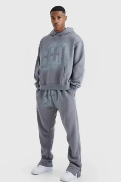 Oversized Graffiti Spray Graphic Tracksuit