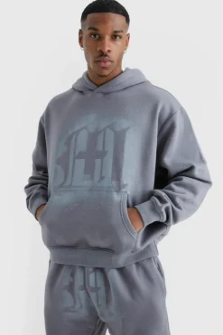 Oversized Graffiti Spray Graphic Tracksuit
