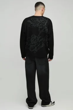 Oversized Graphic Knitted Jumper