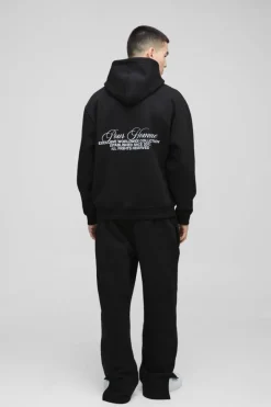 Oversized Homme Hooded Split Hem Tracksuit