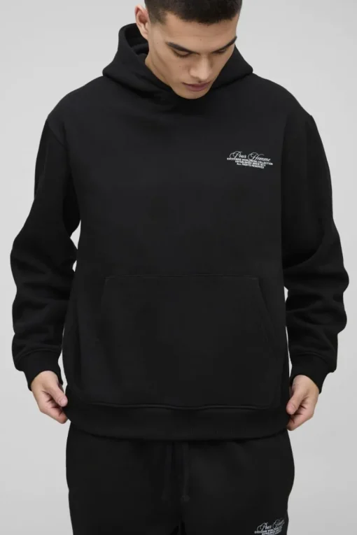 Oversized Homme Hooded Split Hem Tracksuit
