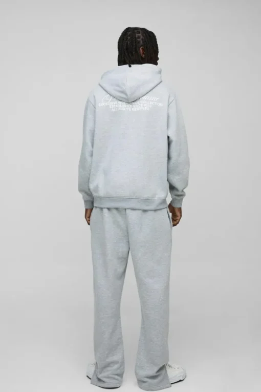 Oversized Homme Hooded Split Hem Tracksuit