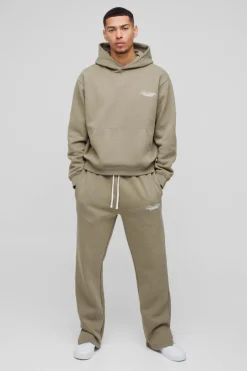 Oversized Homme Hooded Split Hem Tracksuit