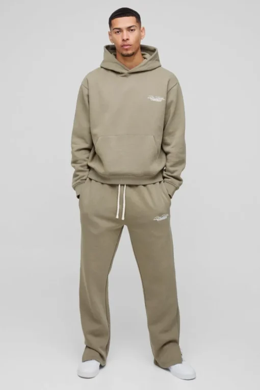 Oversized Homme Hooded Split Hem Tracksuit