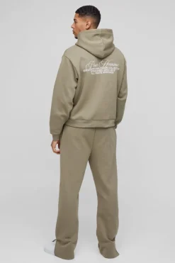 Oversized Homme Hooded Split Hem Tracksuit