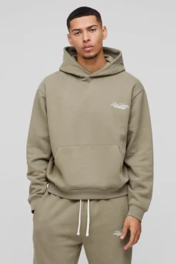 Oversized Homme Hooded Split Hem Tracksuit