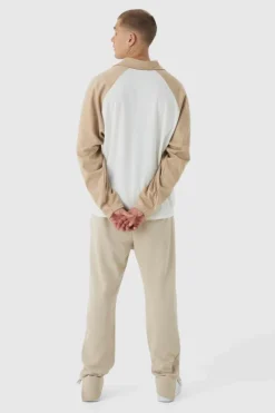 Oversized Homme Long Sleeve Rugby Polo