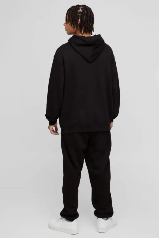 Oversized Homme Printed Hooded Tracksuit