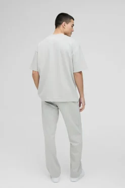 Oversized Interlock T-shirt And Jogger Set
