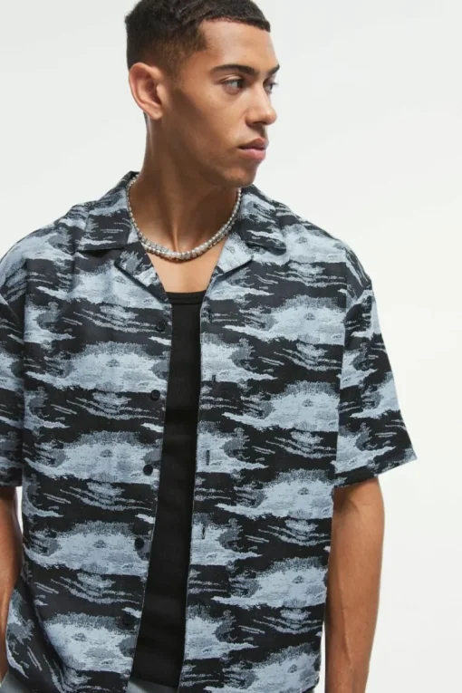 Oversized Jacquard Boxy Shirt