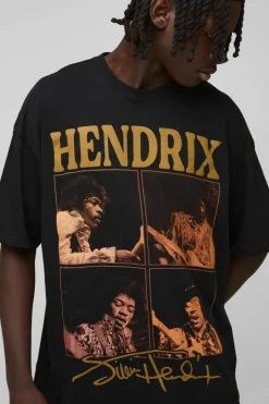 Oversized Jimi Hendrix License Print T-Shirt