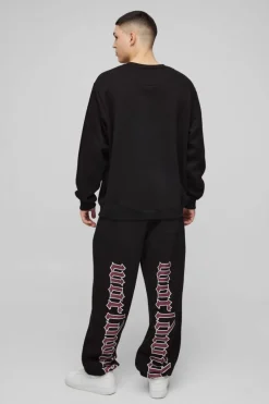 Oversized Large Scale Worldwide Cuffed Jogger