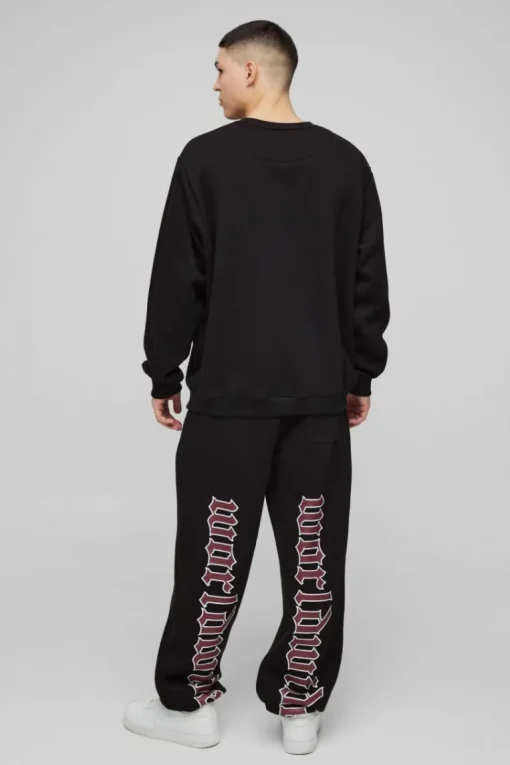 Oversized Large Scale Worldwide Cuffed Jogger