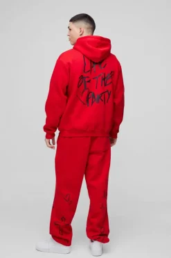 Oversized Life Of The Party Slogan Tracksuit