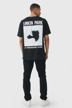 Oversized Linkin Park Band License Print T-Shirt