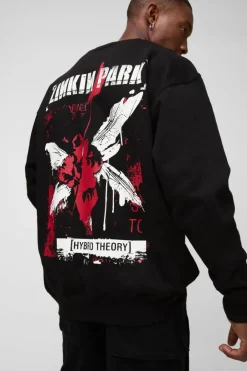 Oversized Linkin Park Band License Print Sweatshirt
