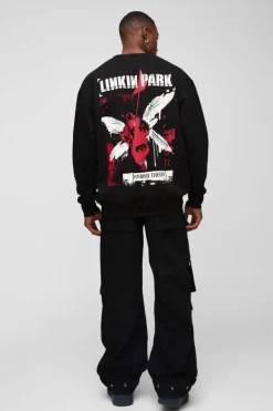 Oversized Linkin Park Band License Print Sweatshirt
