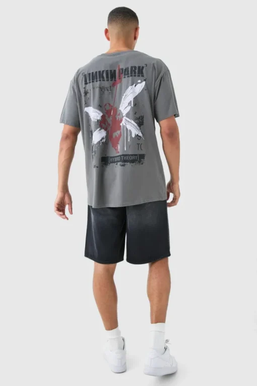 Oversized Linkin Park Wash License T-shirt