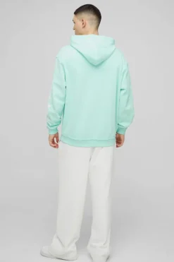Oversized Loopback Raw Seams Worldwide Printed Hoodie