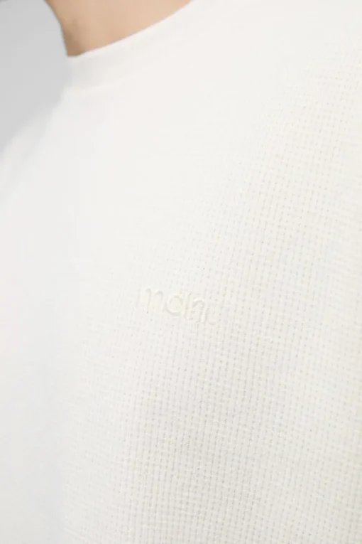 Oversized Man Embroidered Waffle T-Shirt