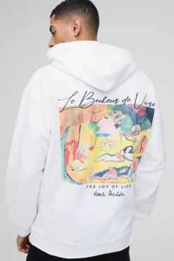 Oversized Matisse Art License Print Hoodie