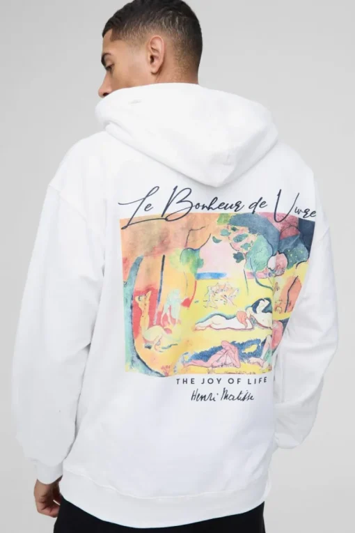 Oversized Matisse Art License Print Hoodie