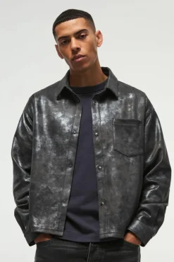Oversized Metallic Boxy Shirt