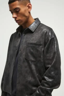 Oversized Metallic Boxy Shirt
