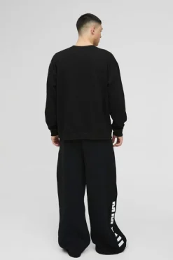 Oversized Misfits Band License Print Sweatshirt