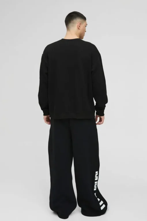 Oversized Misfits Band License Print Sweatshirt