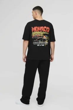 Oversized Monaco Moto Graphic T-Shirt