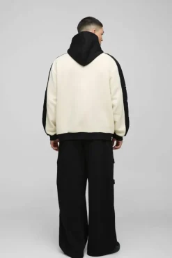 Oversized Moto Panel Hoodie