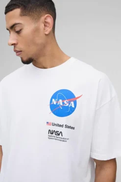 Oversized Nasa License Print T-Shirt