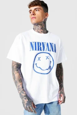 Oversized Nirvana Face License T-shirt