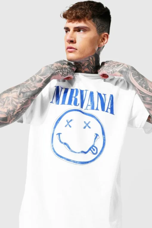 Oversized Nirvana Face License T-shirt