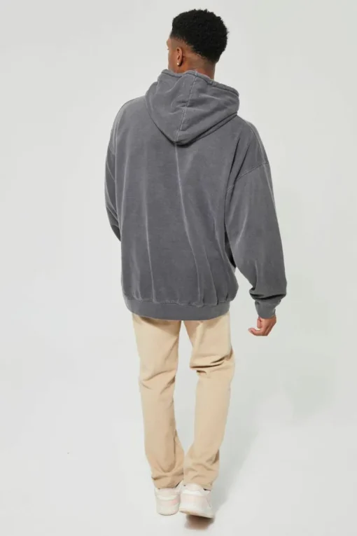 Oversized Nirvana Washed License Hoodie