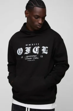 Oversized OFCL Rhinestone Hoodie