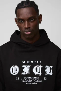 Oversized OFCL Rhinestone Hoodie