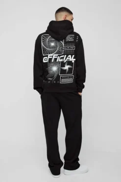 Oversized Official Abstract Graphic Hoodie