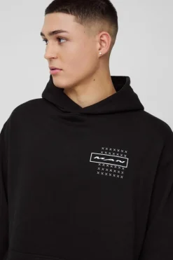 Oversized Official Abstract Graphic Hoodie