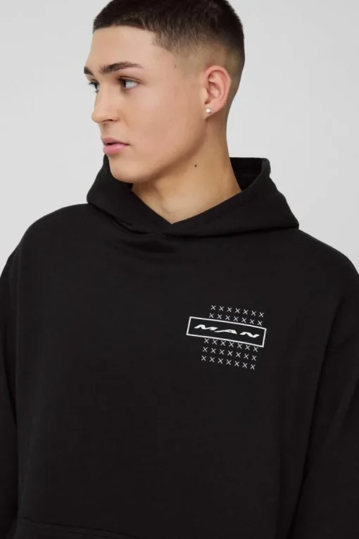 Oversized Official Abstract Graphic Hoodie