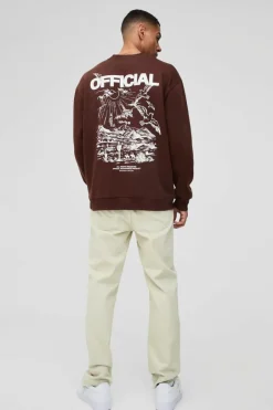 Oversized Official Bird Graphic Sweatshirt
