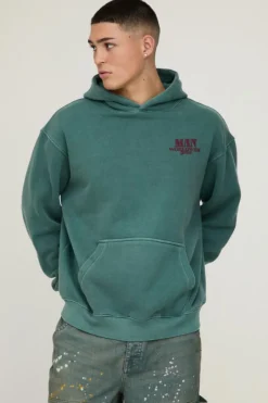 Oversized Official Car Graphic Washed Hoodie