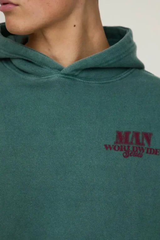 Oversized Official Car Graphic Washed Hoodie