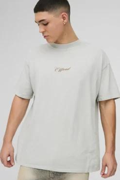 Oversized Official Floral Print Washed T-Shirt