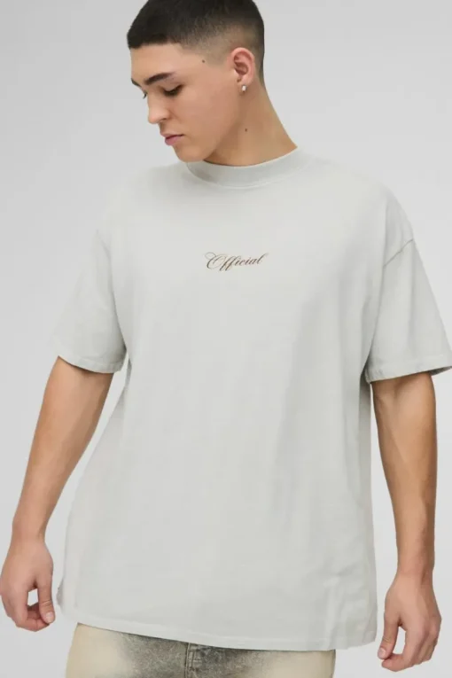 Oversized Official Floral Print Washed T-Shirt