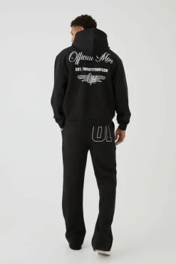 Oversized Official Man Print Hoodie