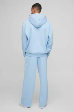 Oversized Official Outline Zip Through Hooded Tracksuit